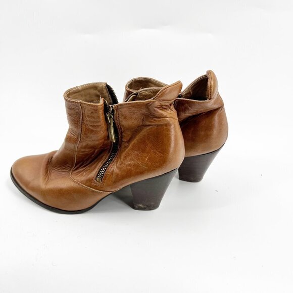 ✅ RUSSELL & BROMLEY BROWN LEATHER ANKLE BOOTIES SIZE 41. - Picture 5 of 9